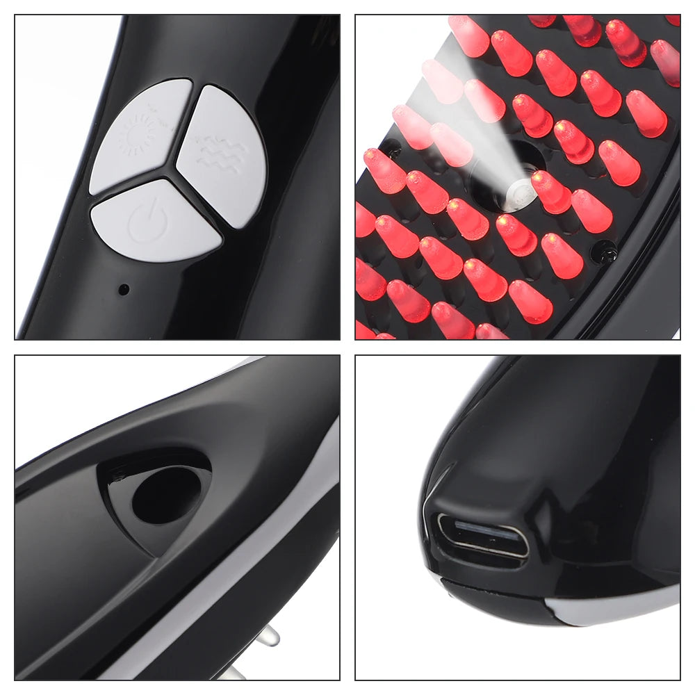 Hair-Increasing Instrument Hair-Growth Comb, Infrared Massage Health Comb