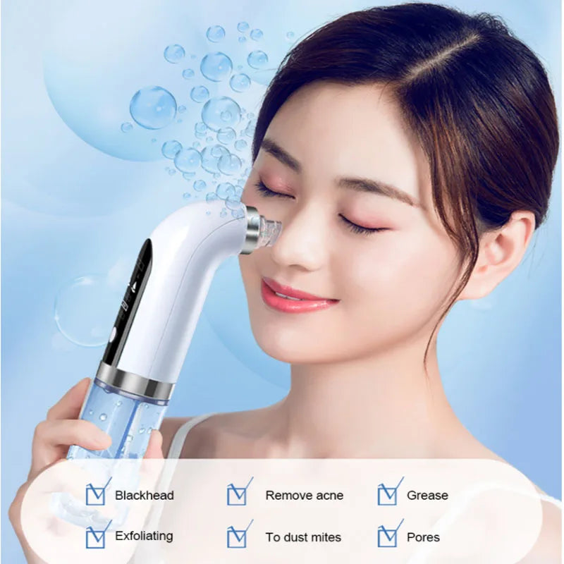 Water Circulation Face Vacuum Cleaner Electric Bubble Cleanser Blackhead Remover Pore Extractor Beauty Skin Care