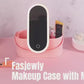 Storage Box LED Makeup Mirror Portable Portable Travel Makeup Organizer Carrying Box With Mirror LED